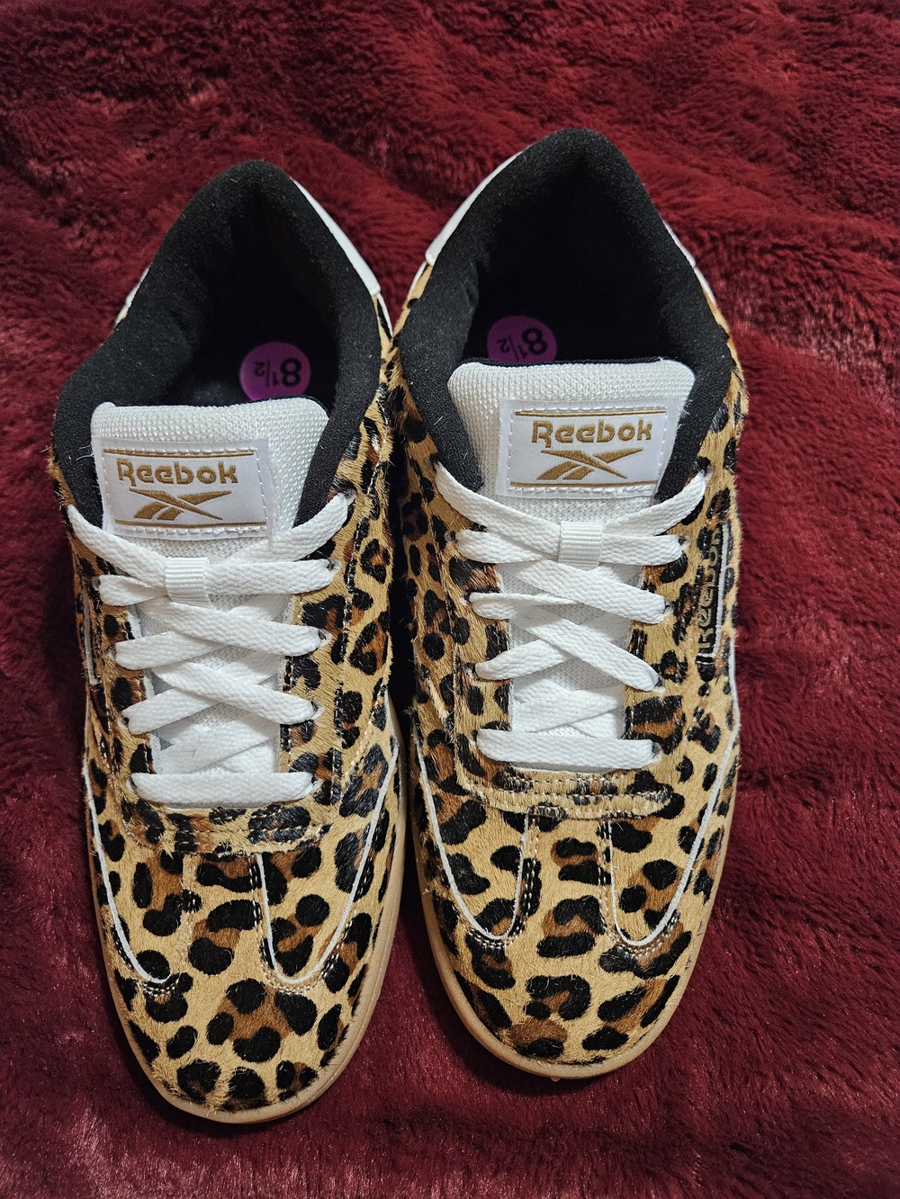 Reebok Leopard Print Sneakers with White Laces